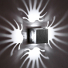 Applique murale RVB fantaisie en aluminium 3W pour décoration de galerie d'art lampe de balcon avant lumière de porche