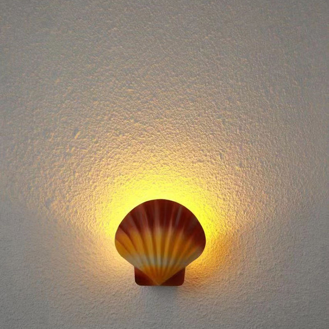 5W NOUVELLE Lampe Étanche LED applique moderne mur led lumière extérieure intérieure lumière loft jardin coquille lampe RGB lumière couleur