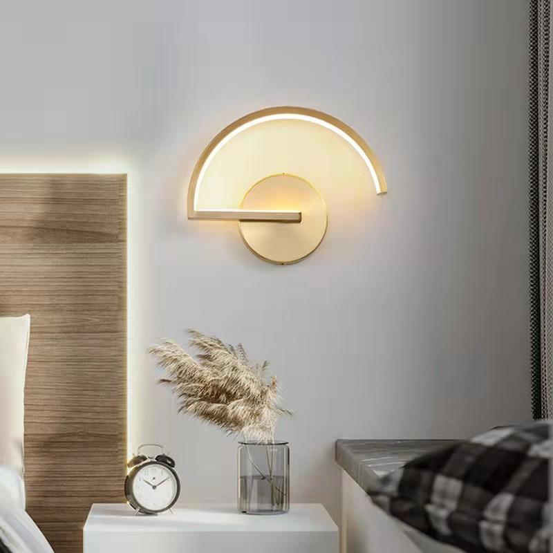 Moderne minimaliste cuivre applique américaine allée couloir chambre chevet étude lampe nordique créatif LED miroir lumière meubles