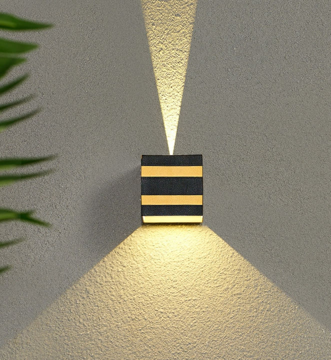 Lampes d'extérieur 10W Led Applique Murale Ip65 Noir Décoratif Porche Jardin Maison Étanche Ampoules Moderne En Aluminium Cuisson