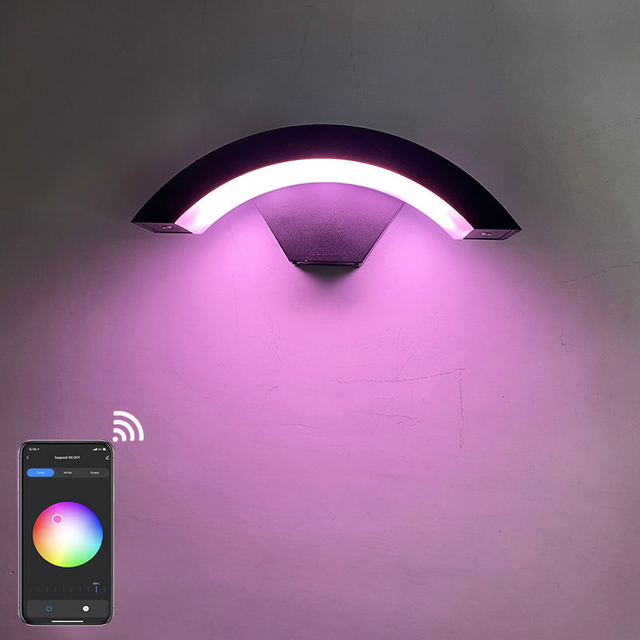 Tuya applique murale intelligente LED applique murale intelligente IP65 étanche applique murale décorative à la mode colorée