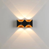 6W 12W décorent la lumière murale extérieure en aluminium de jardin contemporain moderne vers le bas des appliques murales à LED