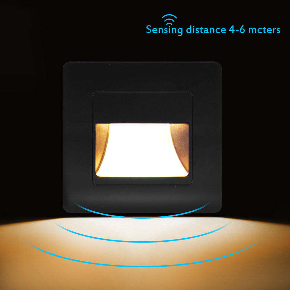 Lampe de mur d'étape d'escalier d'intérieur extérieure moderne 3W a enfoncé la lumière d'étape de LED