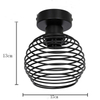 Intérieur Vintage Fer E27 Plafonniers Luminaires pour Couloir Allée Intérieur Rétro LED Plafonnier pour Chambre Salon Noir