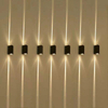 6W moderne Led noir coquille faisceau lumière étanche applique murale et veilleuse extérieure haut et bas appliques murales pour la maison