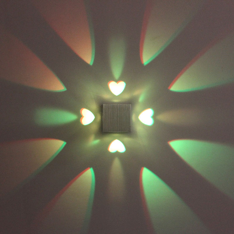 En forme de coeur mur LED lampe télécommande applique chambre appliques salon salon de coiffure haute qualité pas cher prix haute qualité