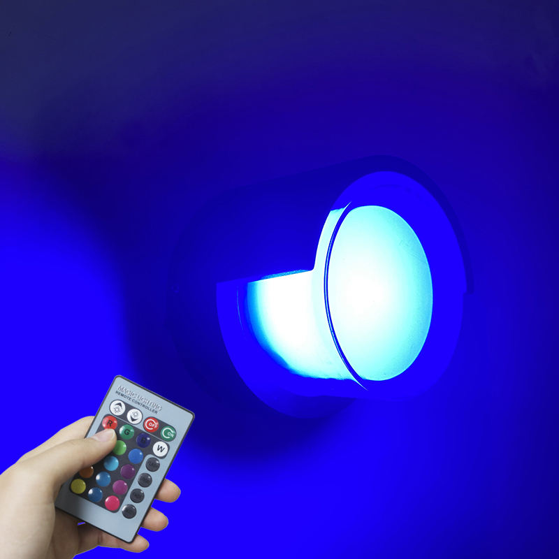 Nouvelle applique murale étanche en acrylique ronde lumière chaude lumière froide RGB avec contrôleur décoration applique murale moderne