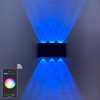 Applique murale intérieure APP télécommande Bluetooth-compatible Dimmable LED applique RGBW utilisé pour la décoration de vacances AC85-265V