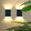 Applique murale de charge solaire extérieure étanche IP65 haut et bas applique murale d'escalier solaire LED veilleuse