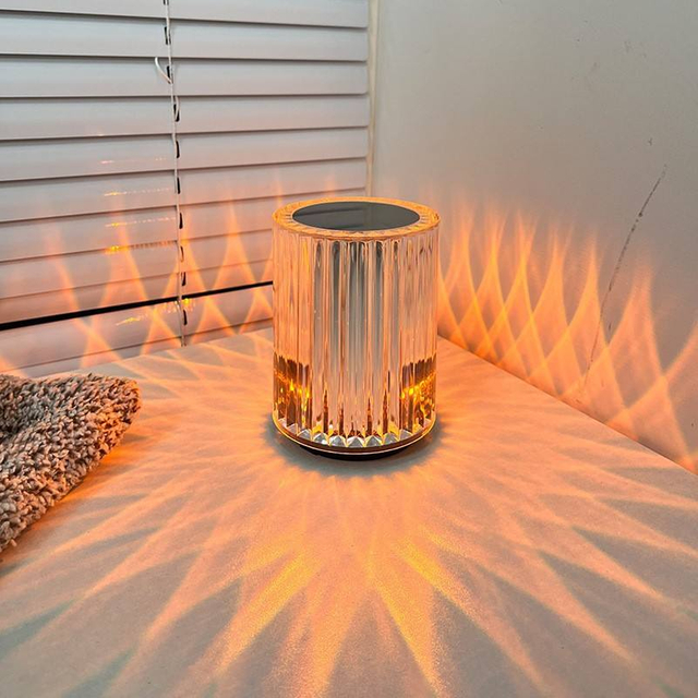 lampe de table Led Touch Control Crystal rose lampe de table en acrylique Nachtlampje Oplaadbare Romantisch Dinner light Amazon