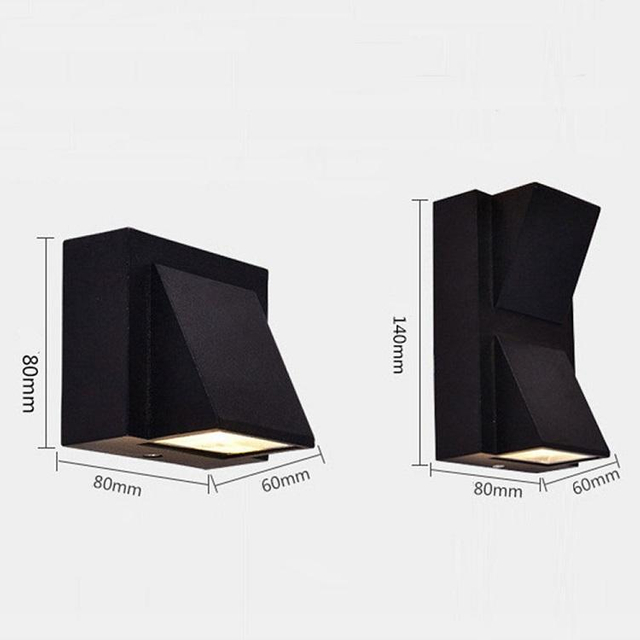 Éclairage extérieur étanche applique murale moderne en aluminium haut et bas Led applique murale extérieur jardin cour porche lumière