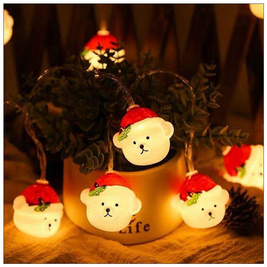 LED décoration de noël lumière nouvel an chambre décor guirlande vacances ornements extérieur jardin décor chaîne lampe père noël lumières