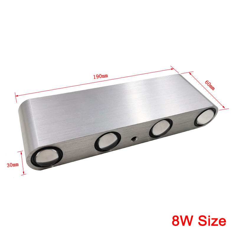 6W 8W RVB Rectangle Forme Décoration Haut De Gamme pour La Maison Support Mural Lampe Hôtel Décoration Lampe Up Down Lights