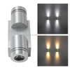 2x1W AC85-265V Aluminium Moderne LED Appliques Murales Applique Miroir Lumière pour Décoration Murale Intérieure Ou Éclairage