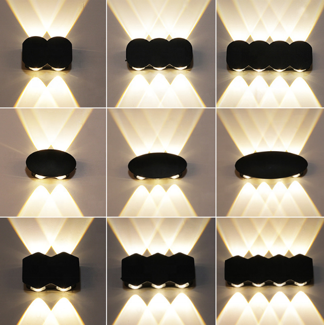 Moderne mur LED lumière haut et bas éclairage Cube applique lampe luminaire montage intérieur extérieur maison chambre chambre hôtel éclairage décoration