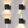 Nouveau capteur de mouvement cube LED applique murale 12W lumière chaude extérieure étanche réglable haut et bas en continu chambre Loft vogue