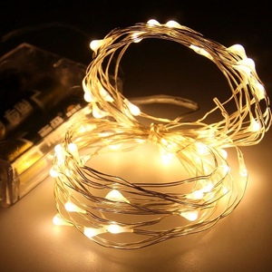 Guirlande lumineuse en fil de cuivre guirlande LED 2M avec lampe de fée pour les lumières de fête de guirlande extérieure et décor de noël du nouvel an