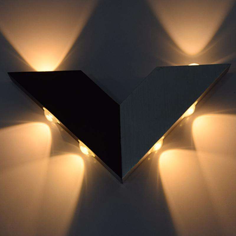 Lampe murale en forme de V de lumière de nuit directe d'usine de vente chaude dans l'éclairage d'intérieur de prix bas mené