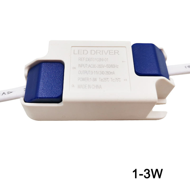 1-36W Safe Plastic Shell LED Driver Transformateur de lumière Courant constant 300mA Adaptateur d'alimentation pour lampe à LED / Puce