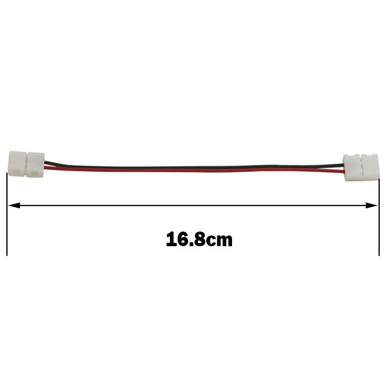 Connecteur de bande Double LED 2pin 10mm avec connexion sans fil pas besoin de connecteur de soudure/soudage pour bande LED 5050/5630