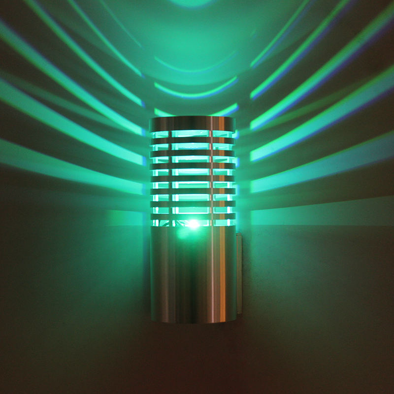 Intérieur 3W cylindrique LED Rgb applique murale AC85-265V en aluminium chambre décorative mur LED applique couloir escalier éclairage