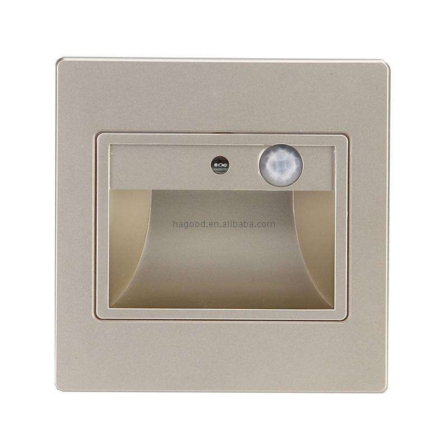 Prix ​​d'usine pas cher Détecteur de mouvement PIR + Capteur de lumière LED Lumière d'étape encastrée pour les escaliers à l'aide d'un prix