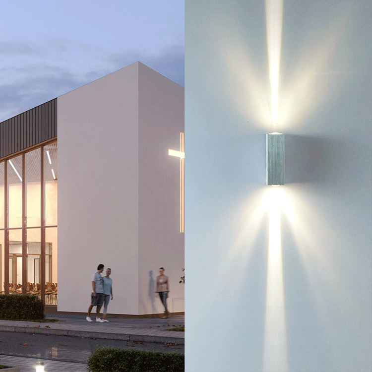 Faisceau de lumière étanche applique murale LED applique extérieure étanche lampe de jardin hôtel ingénierie lampe ventes directes d'usine