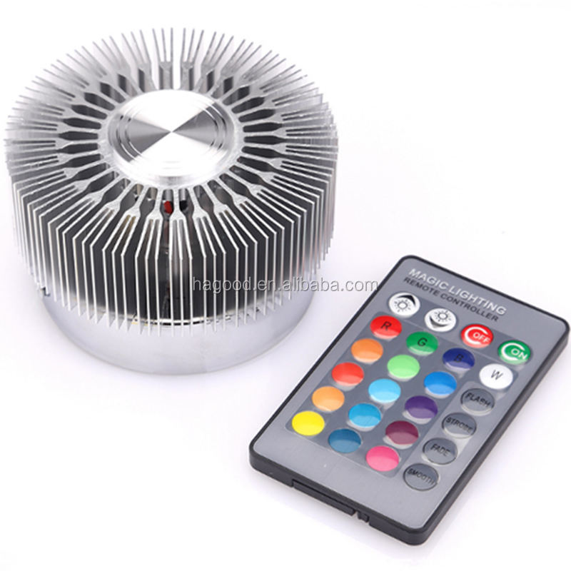 En gros nouveauté tournesol aluminium AC85-265V 3W RGB LED applique murale luminaires pour KTV Bar mur plafond nouvel an décoration