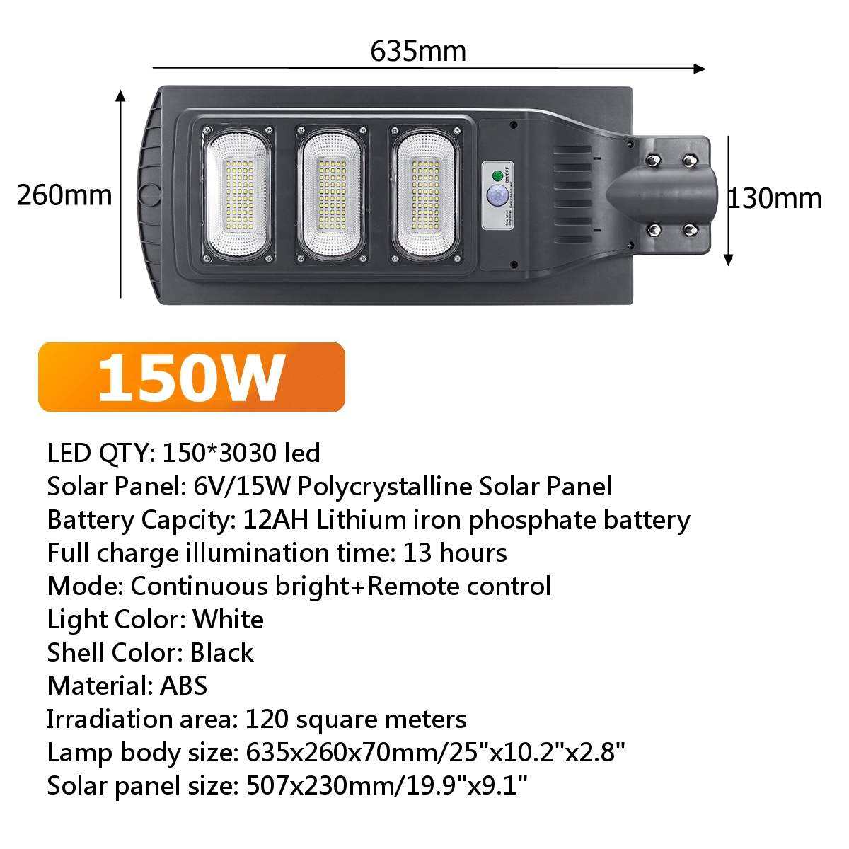 50-300W lampadaire solaire lampe solaire intérieure lampes à énergie solaire lampe à énergie solaire lamparas solaire intégré tout en un lampadaire solaire
