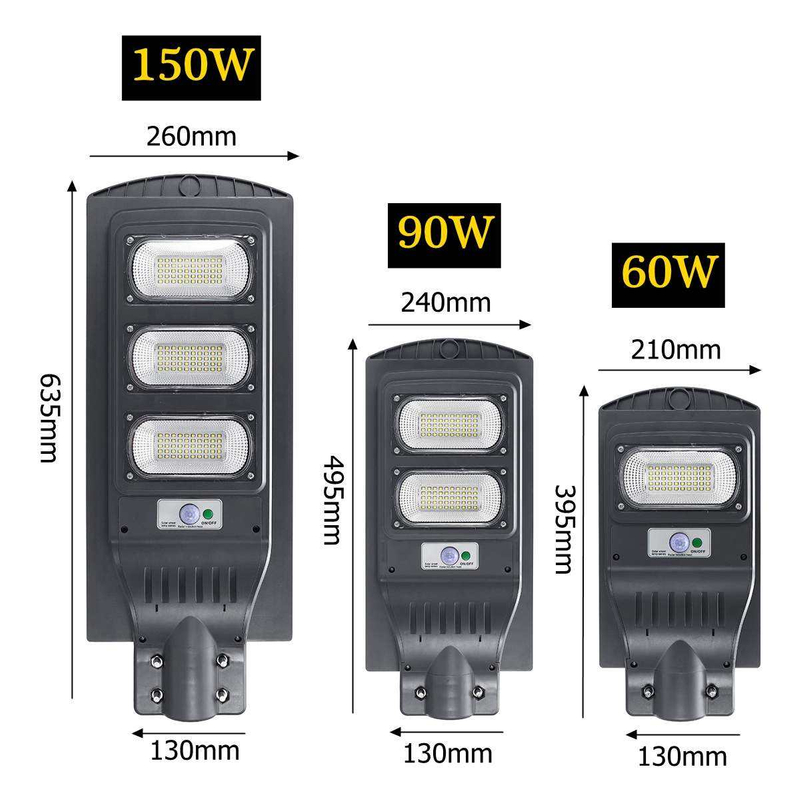 50-300W lampadaire solaire lampe solaire intérieure lampes à énergie solaire lampe à énergie solaire lamparas solaire intégré tout en un lampadaire solaire