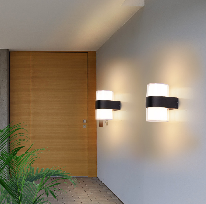 Nouveau Rond 6W Acrylique Étanche Led Mur Lampe Jardin Décoration Extérieure Porte D'entrée Éclairage Applique