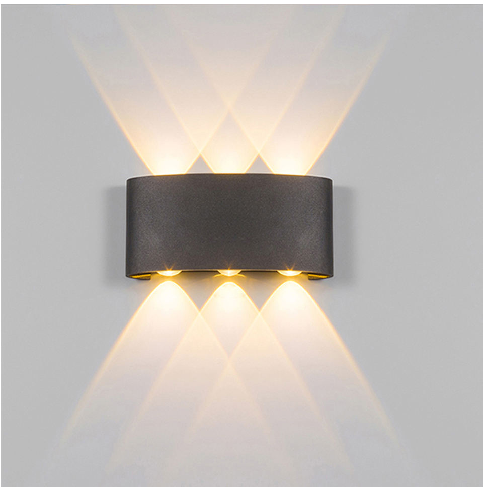 6W haut et bas éclairage extérieur applique murale moderne étanche IP65 haut vers le bas 10W éclairage extérieur maison hôtel AC 220V 110V