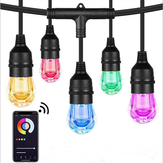Guirlande solaire LED guirlande lumineuse décoration de noël ampoule IP65 étanche Patio lampe guirlande de vacances pour meubles de jardin en plein air