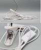 Support de lampe de bureau flexible à 360 degrés E27 Base douille col de cygne câble à clipser avec prise interrupteur marche-arrêt pour ampoule veilleuse