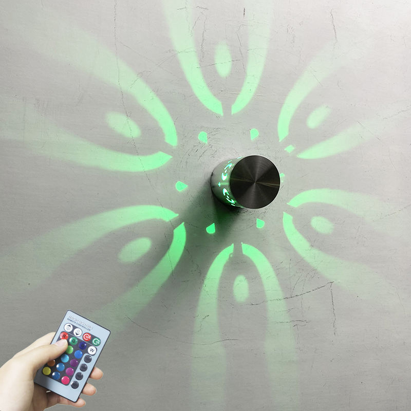 Applique murale en spirale Led télécommande colorée pour atmosphère de fond Club Bar KTV théâtre réception Villa décoration