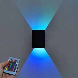5W applique murale LED intérieure 16 couleurs applique murale éclairage intérieur peut être contrôlé à distance couleur changeante coque en aluminium éclairage intérieur