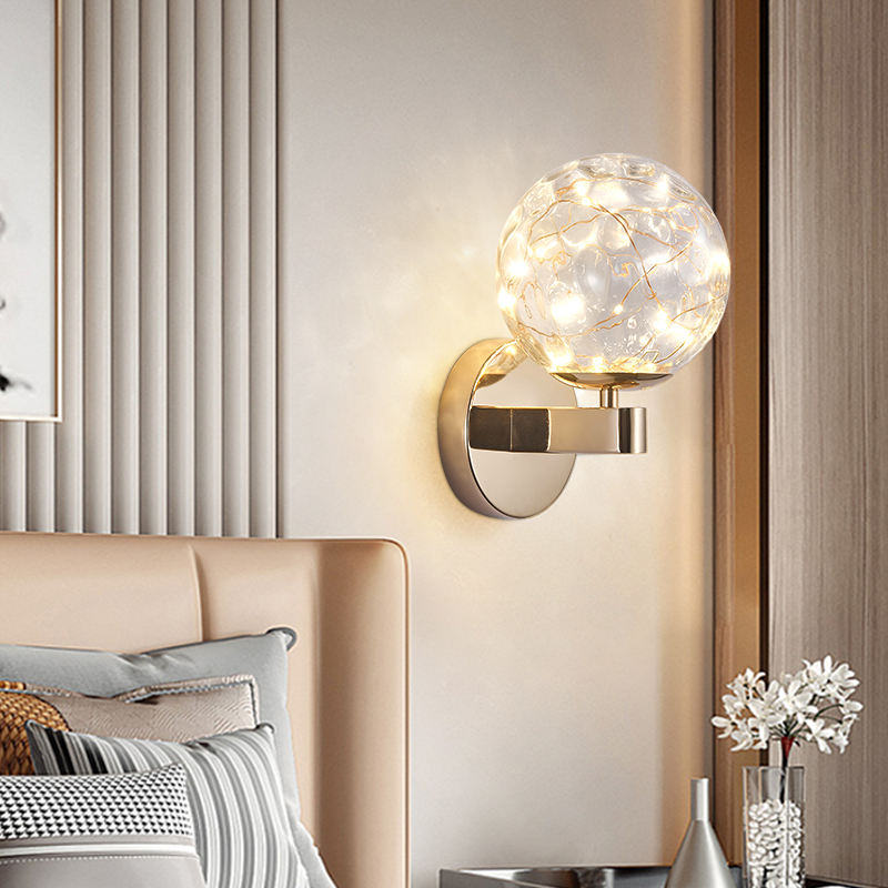 6W petite applique murale étoilée en fer forgé à vente chaude pour une utilisation en intérieur