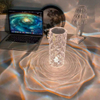 Amazon Luxe Acrylique Moderne Transparent Led Tactile Contrôle Cristal Lampe De Table De Chevet Lumière Rechargeable Romantique Dîner Lumière