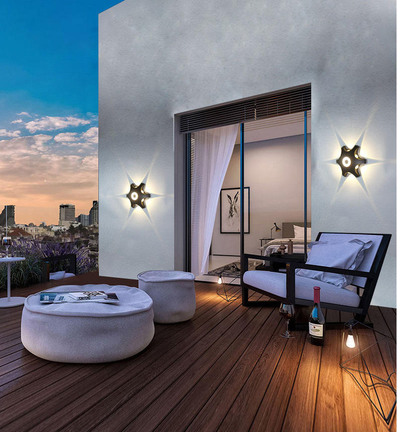 2023 mur LED lampe en aluminium extérieur IP65 étanche vers le bas applique murale pour la maison escalier chambre chevet salle de bain couloir éclairage