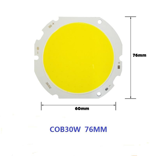 Usine de gros COB source de lumière 10-50W haute puissance indice d'affichage élevé mettre en évidence la lumière jaune lumière blanche perles de lampe COB