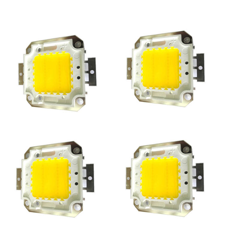 Vrai plein Watt 10W 20W 30W 50W 100w haute puissance COB lampe à LED puces ampoule avec pilote de LED pour bricolage projecteur Spot lumière pelouse