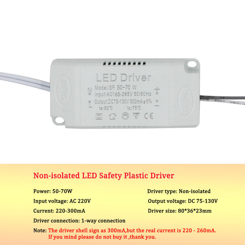 Adaptateur d'alimentation de pilote de LED 8-120w pour transformateur non isolé AC220V Le pilote de LED a une puissance élevée et une bonne qualité.