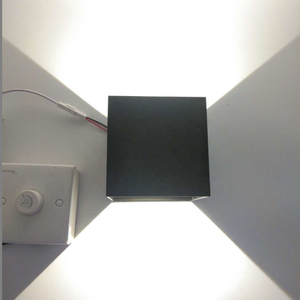 Nouveau Dimmable led wandlamp extérieur étanche ip65 cube applique murale 12w moderne mur LED lampes pour jardin