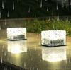 Lumières solaires colorées lumière en forme de glace mur de lumière led extérieur lampe de tuile solaire lampe carrée lumière décorative en forme de glace lampe solaire enterrée IP65 étanche étape décoration extérieure