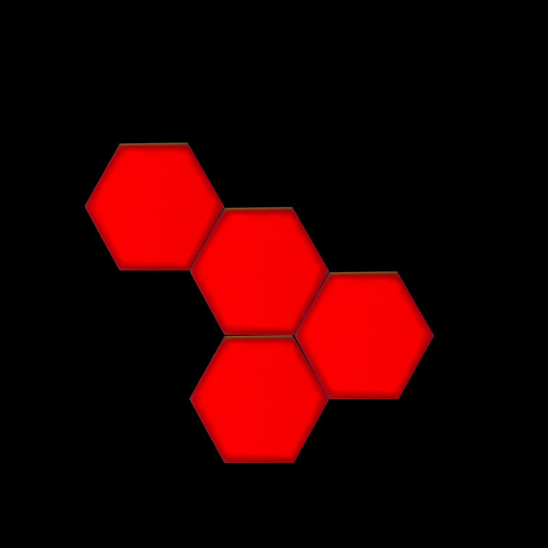 Applique murale hexagonale quantique en nid d'abeille à LED colorée avec sensibilité tactile pour loft d'escalier de salon de chambre à coucher