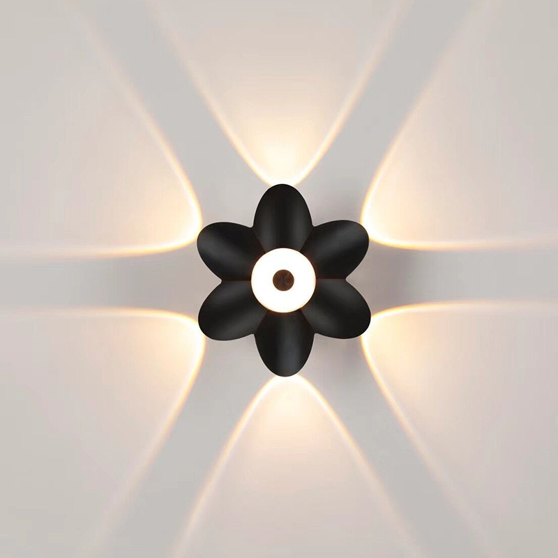 LED applique murale extérieure haut vers le bas décoration murale lumineuse projecteur Lotus Villa couloir balcon couloir fond applique murale