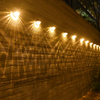 LED lampes solaires capteur de contrôle de la lumière extérieure décoration de jardin clôture solaire applique demi-cercle énergie étanche lampadaires