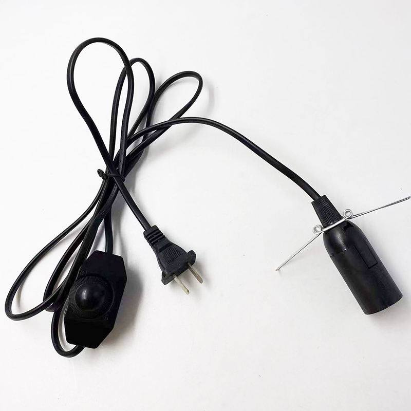 E14 301 gradateur 1.8m fil 1.5m fil 2m fil US/EU Plug Light 301 gradateur E14 ressort corps nu lampe prise interrupteur