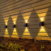Applique Murale Solaire Jardin Décoration Extérieure Jardin Étanche Up Down Induction Rondelle Lumière Applique Extrior Très Efficace
