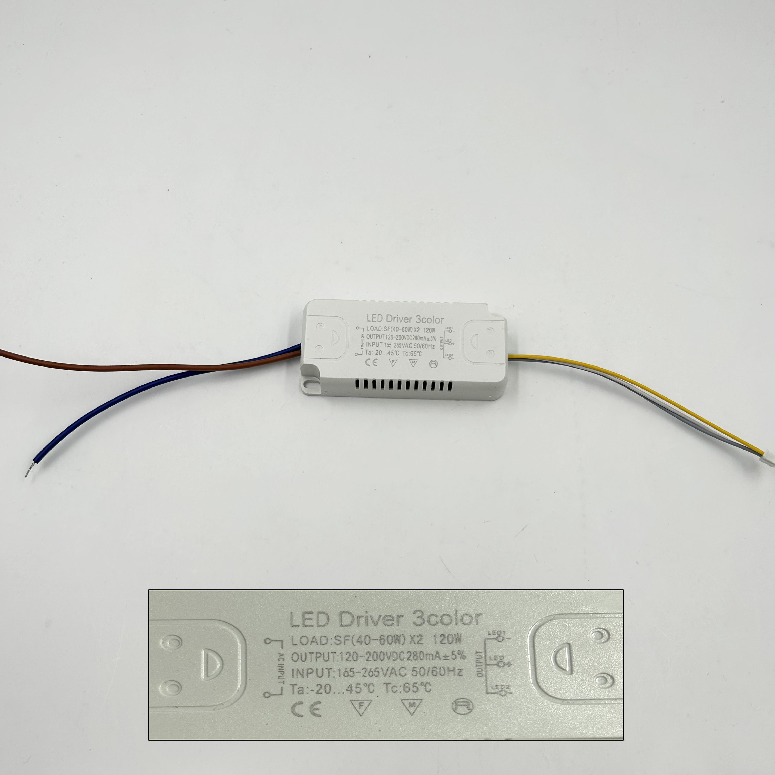 100W 140W 160W transformateurs d'éclairage de conducteur de LED conducteur de température de trois couleurs non-Warterpoof COB alimentation de puce de LED